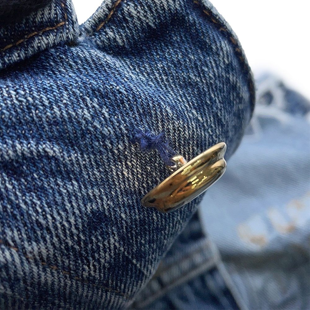 Miu Miu Jacket Denim Logo Collarless 36 — view 7