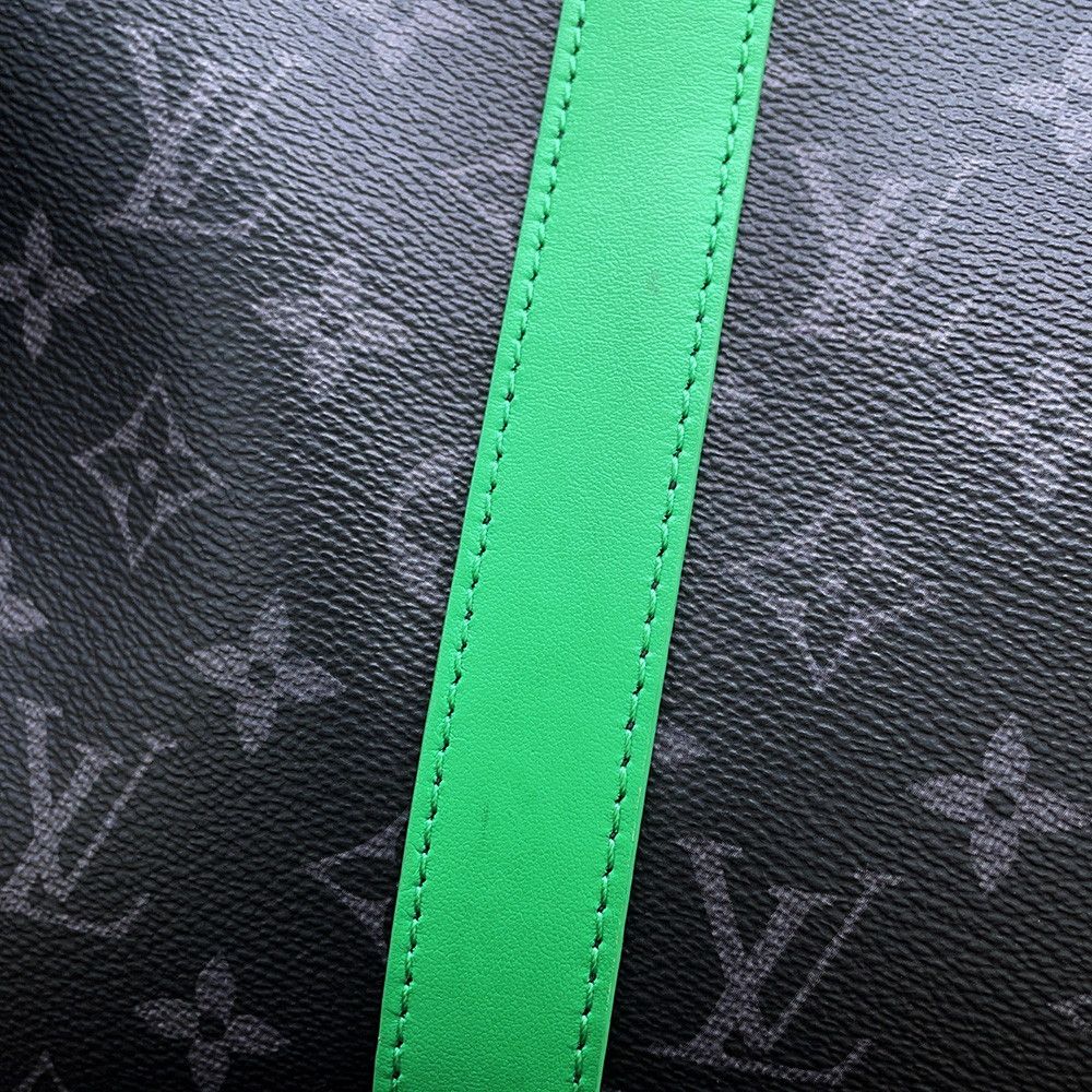 Louis Vuitton Boston Bag Monogram Eclipse Keepall Bandouliere 50 Black — view 7