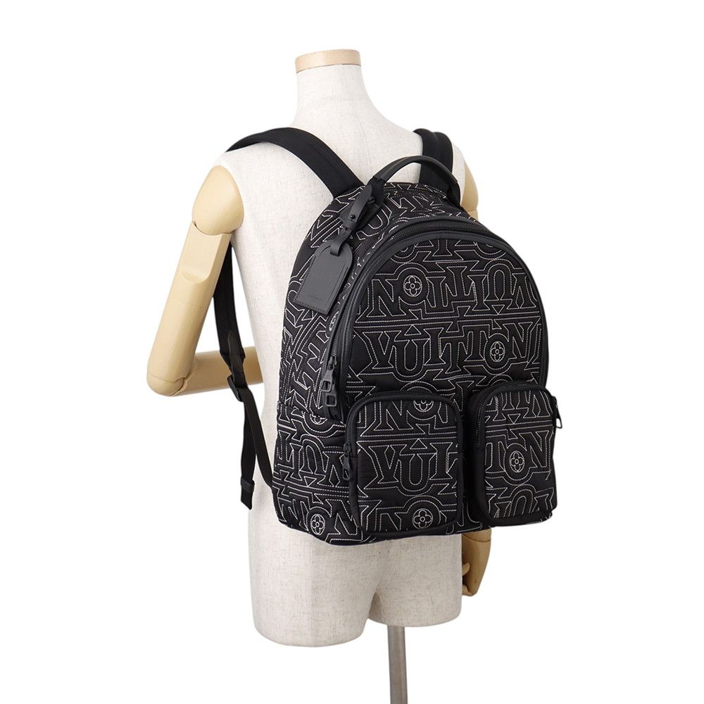 Louis Vuitton Backpack Snow Capsule Collection Multi Pocket Nylon Black — view 4