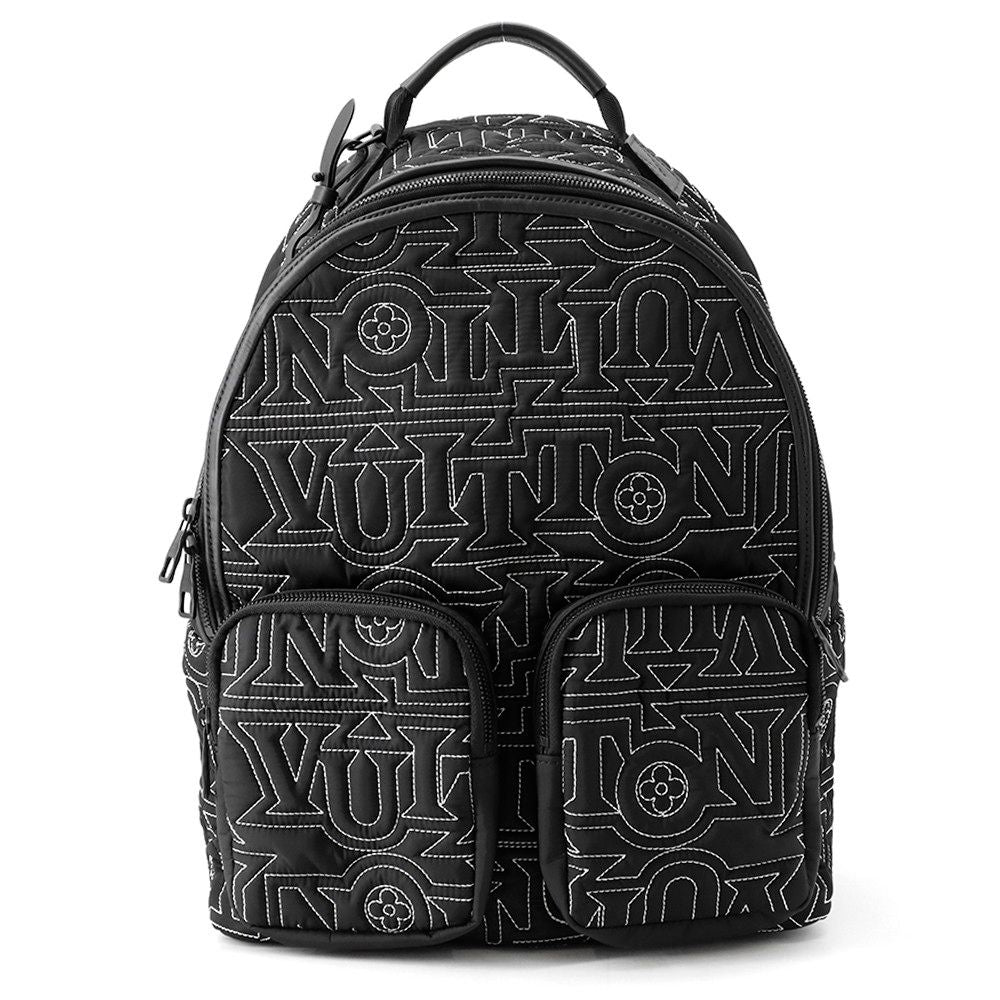 Louis Vuitton Backpack Snow Capsule Collection Multi Pocket Nylon Black