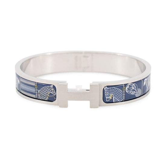 Hermes Bracelet Clic HH Horsewear Blue
