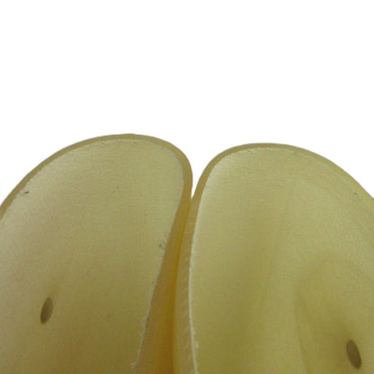 Chanel Camellia CC Logo Rain Boots Rubber Glitter Long Beige — view 4