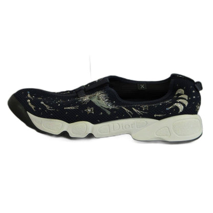 Dior Fusion I Feel Blue Slip-on Sneakers Mesh Low Cut Star Moon Comet Bijou — view 2