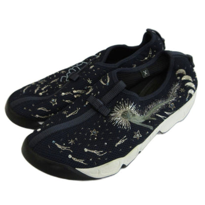 Dior Fusion I Feel Blue Slip-on Sneakers Mesh Low Cut Star Moon Comet Bijou