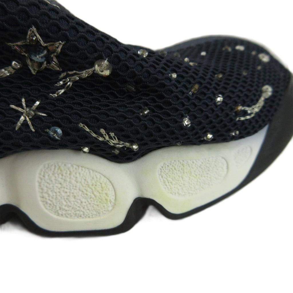 Dior Fusion I Feel Blue Slip-on Sneakers Mesh Low Cut Star Moon Comet Bijou — view 8