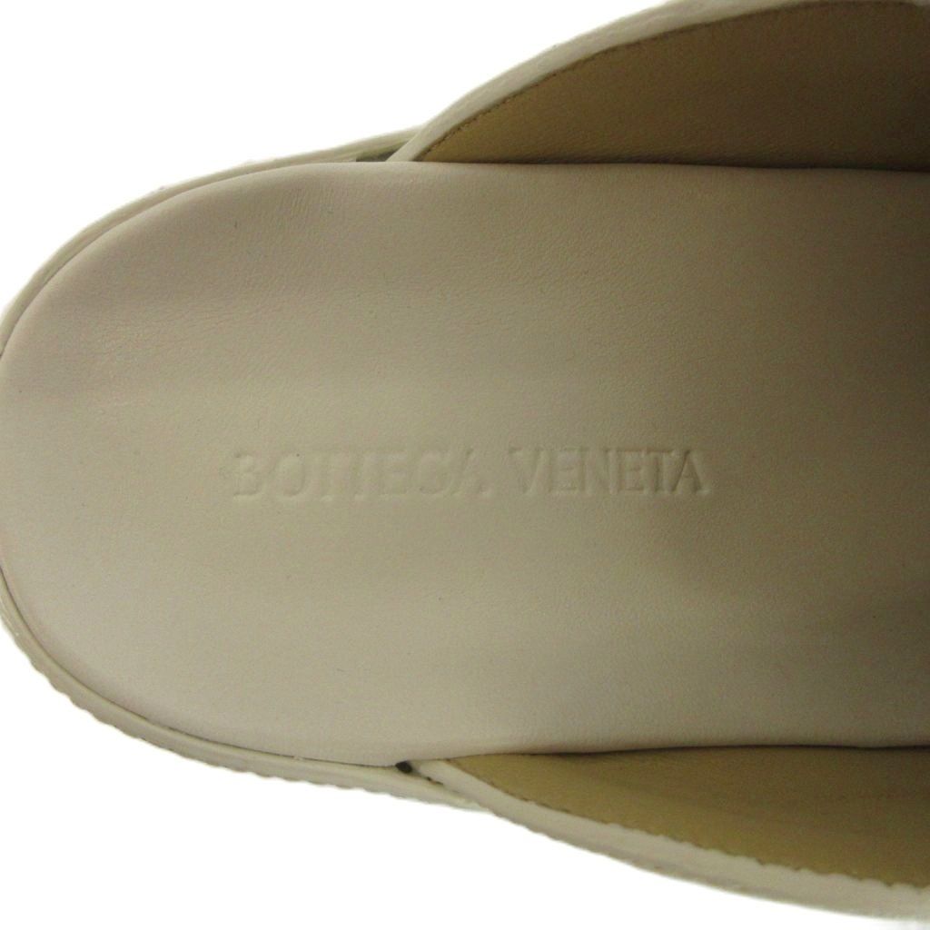 Bottega Veneta Wedge Clog Sandals Mules Croco Embossed Leather Thick Sole — view 7