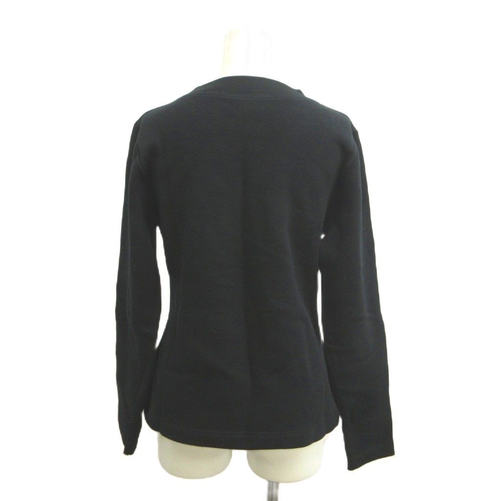 Fendi Sweatshirt Black Zucca Fleece Lining Velour Logo Top Vintage 40 — view 2