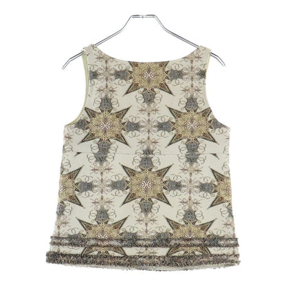 Chanel CC Logo Star Pattern Embroidery Polyester Nylon Sleeveless Top 8 Beige — view 2