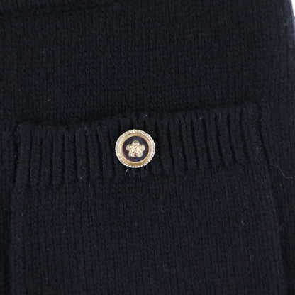 Chanel CC Logo Cashmere Shorts Black — view 4