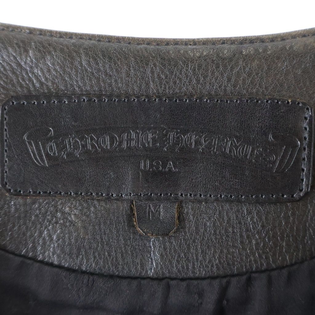 Chrome Hearts 4 Button Leather Vest Black — view 8