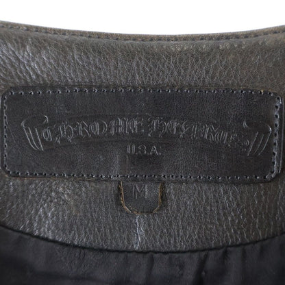 Chrome Hearts 4 Button Leather Vest Black — view 8