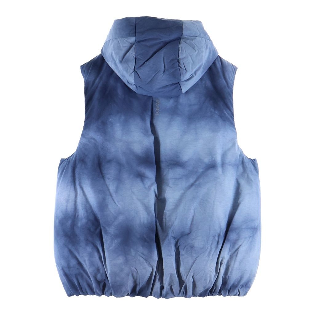 Loewe on Running Puffer Vest on Tie Dye Technical Shell Hooded Jacket Navy — view 2