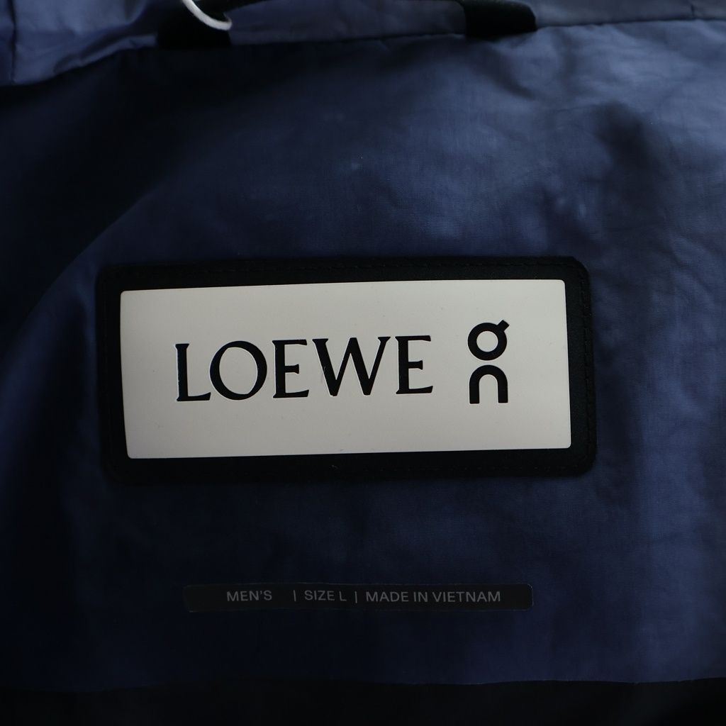Loewe on Running Puffer Vest on Tie Dye Technical Shell Hooded Jacket Navy — view 7