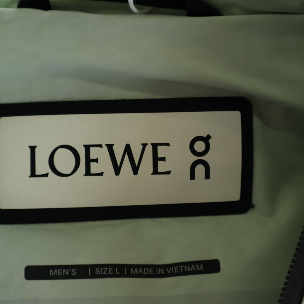 Loewe on Running Puffer Vest on Tie Dye Technical Shell Hooded Jacket Green — view 7