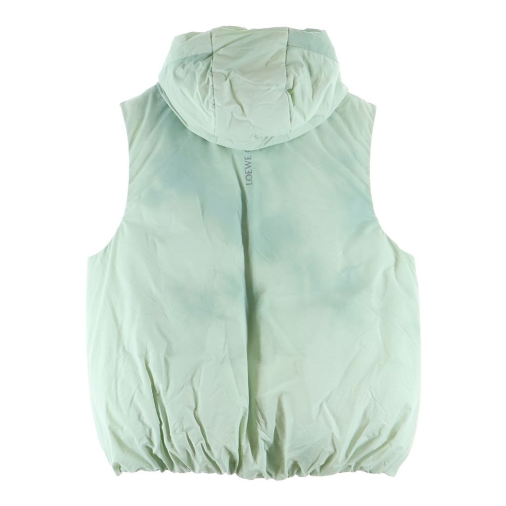 Loewe on Running Puffer Vest on Tie Dye Technical Shell Hooded Jacket Green — view 2