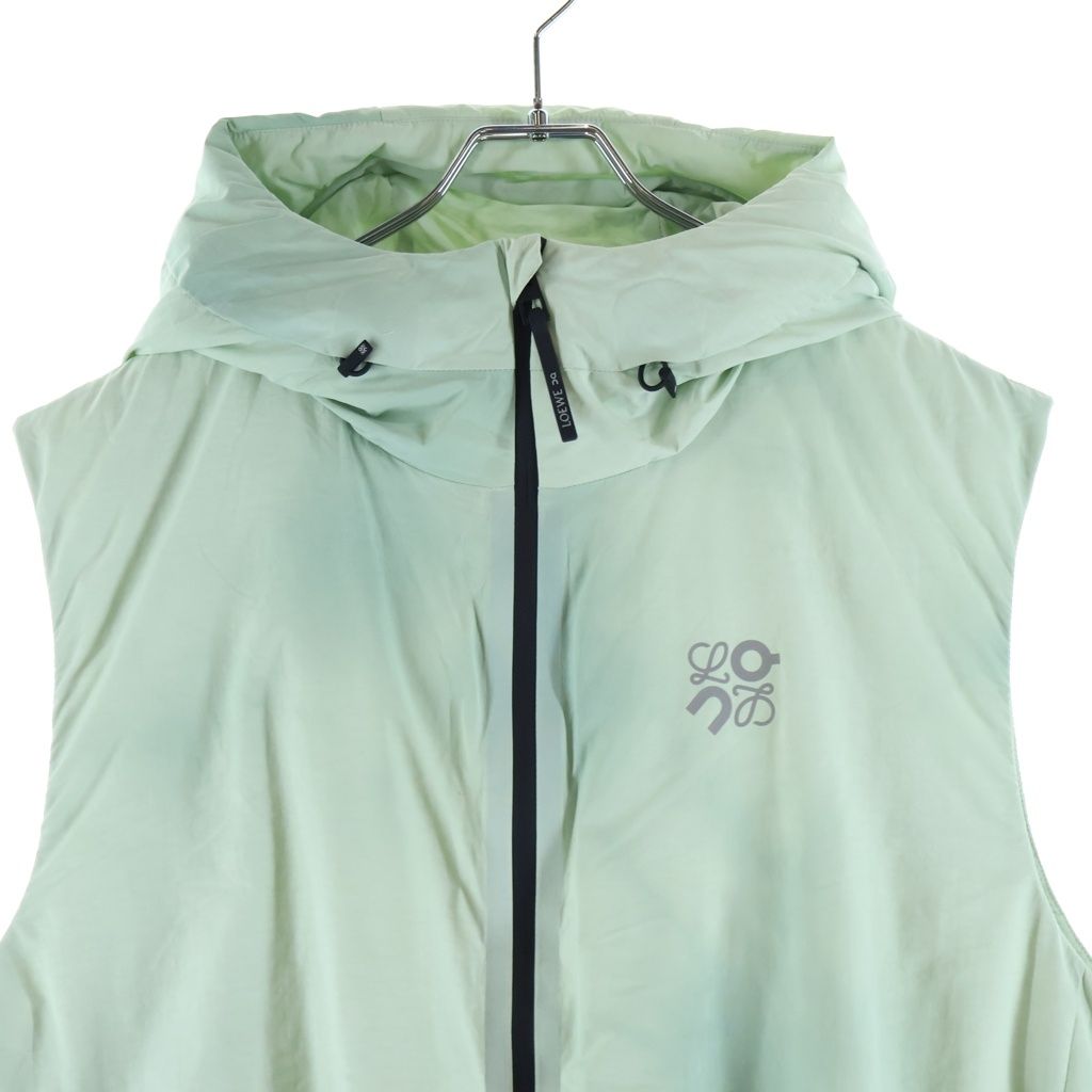 Loewe on Running Puffer Vest on Tie Dye Technical Shell Hooded Jacket Green — view 3