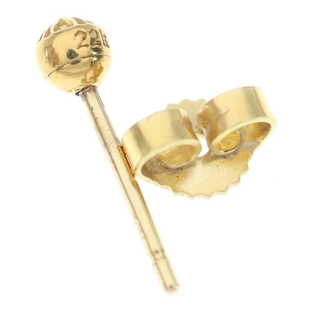 Chrome Hearts 22 Stud Ball Mini Cross Earrings Gold — view 5