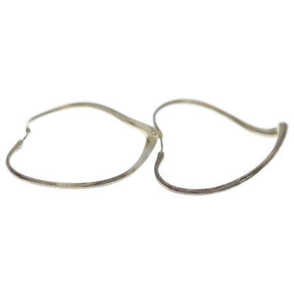 Tiffany & Co Elsa Peretti Open Heart Large Hoop Earrings Silver — view 4