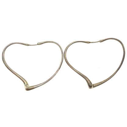 Tiffany & Co Elsa Peretti Open Heart Large Hoop Earrings Silver