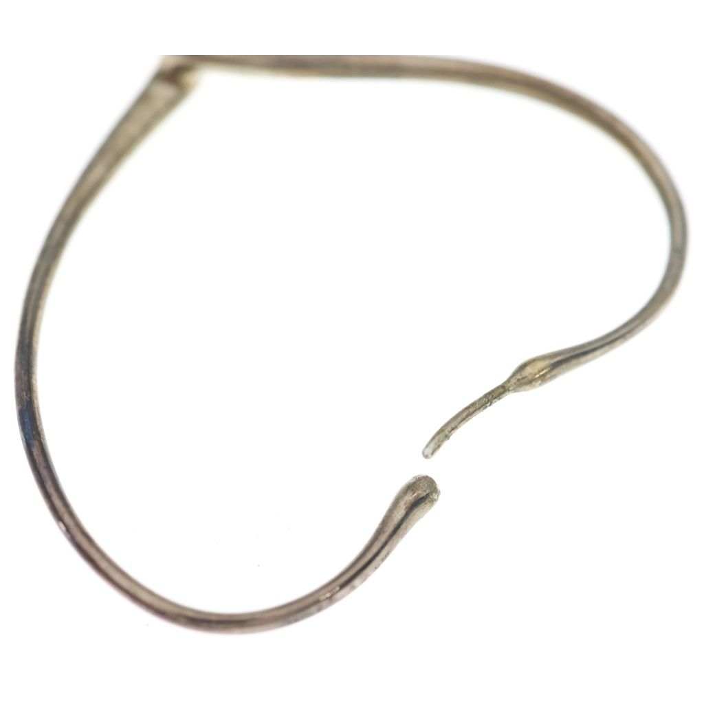 Tiffany & Co Elsa Peretti Open Heart Large Hoop Earrings Silver — view 5