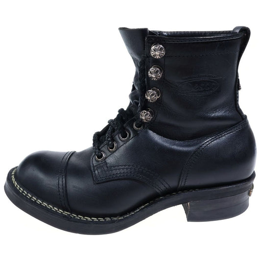 Chrome Hearts Wesco Jobmaster Leather Blade Lace-up Boots Black