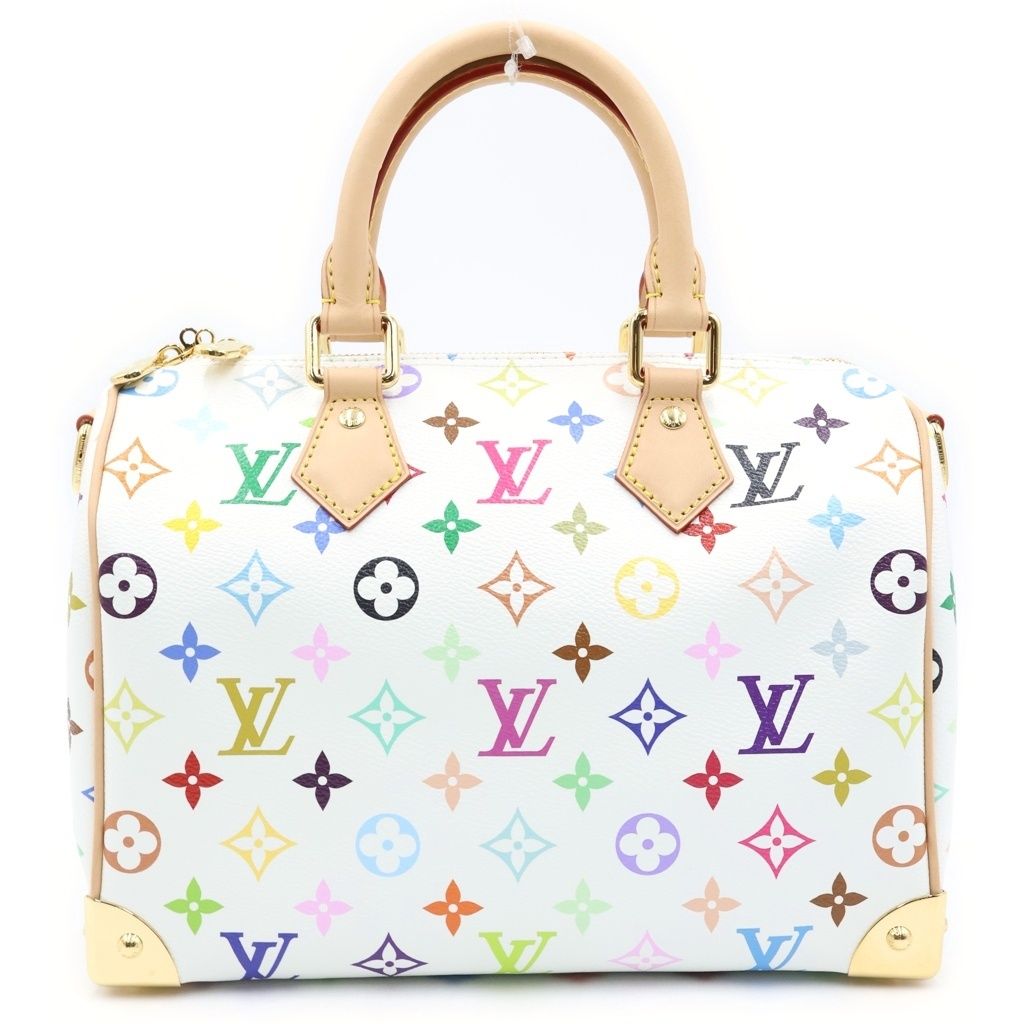 Louis Vuitton Monogram Multicolor Speedy 25 Leather 2-Way Shoulder Bag Mini