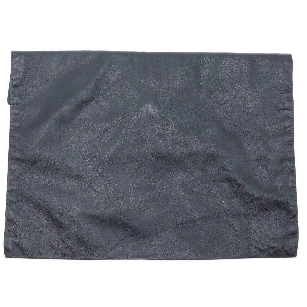 Chrome Hearts Horseshoe Button Leather Clutch Black — view 2