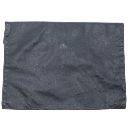 Chrome Hearts Horseshoe Button Leather Clutch Black — view 2