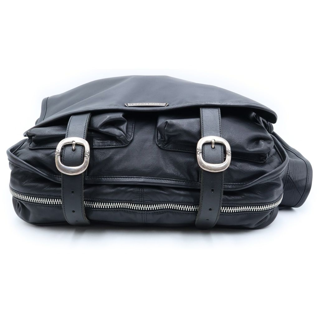 Chrome Hearts Soft Shoulder Large Bag Gunslinger Buckle Plain Black — view 4
