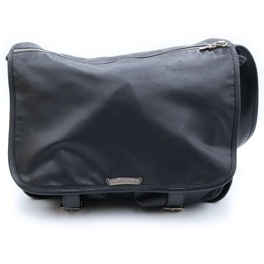 Chrome Hearts Soft Shoulder Large Bag Gunslinger Buckle Plain Black