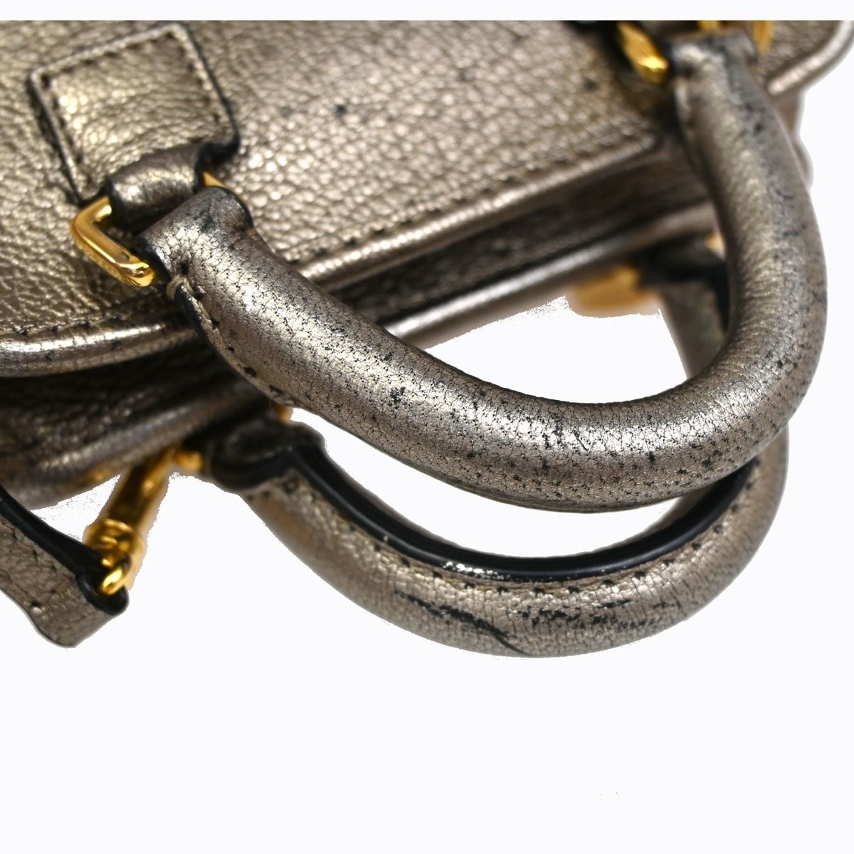 Loewe Amazona Micro Mini Shoulder Bag 2-Way Metallic Leather — view 7