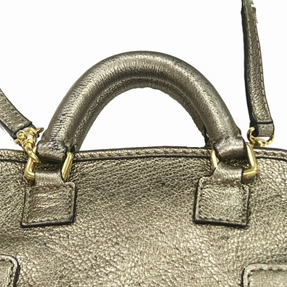 Loewe Amazona Micro Mini Shoulder Bag 2-Way Metallic Leather — view 8