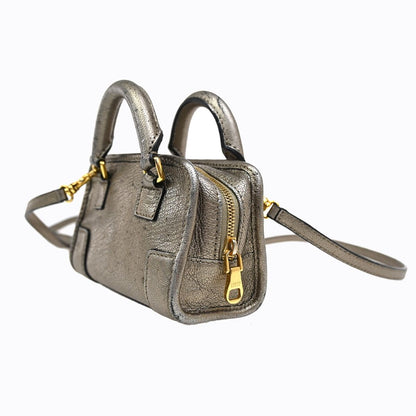 Loewe Amazona Micro Mini Shoulder Bag 2-Way Metallic Leather — view 4