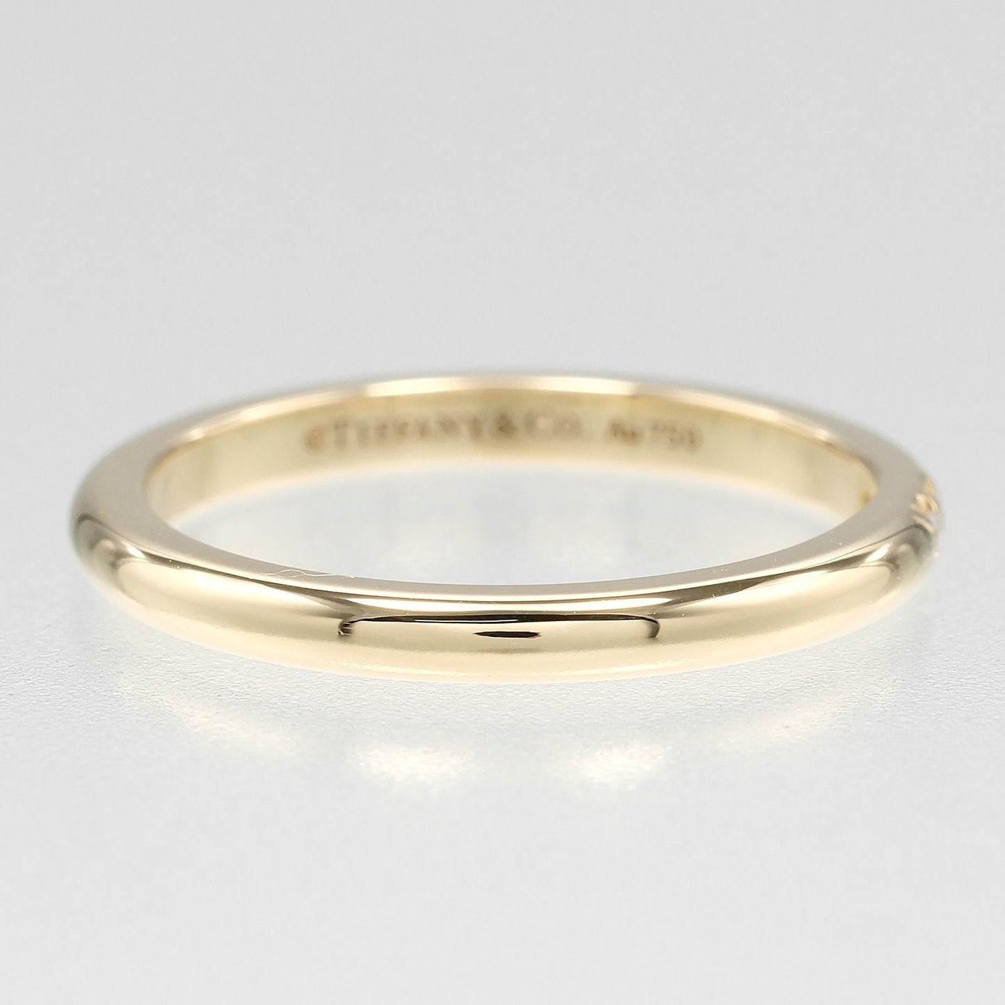 Tiffany & Co Forever Classic Band 18k Yellow Gold Diamond Ring — view 7
