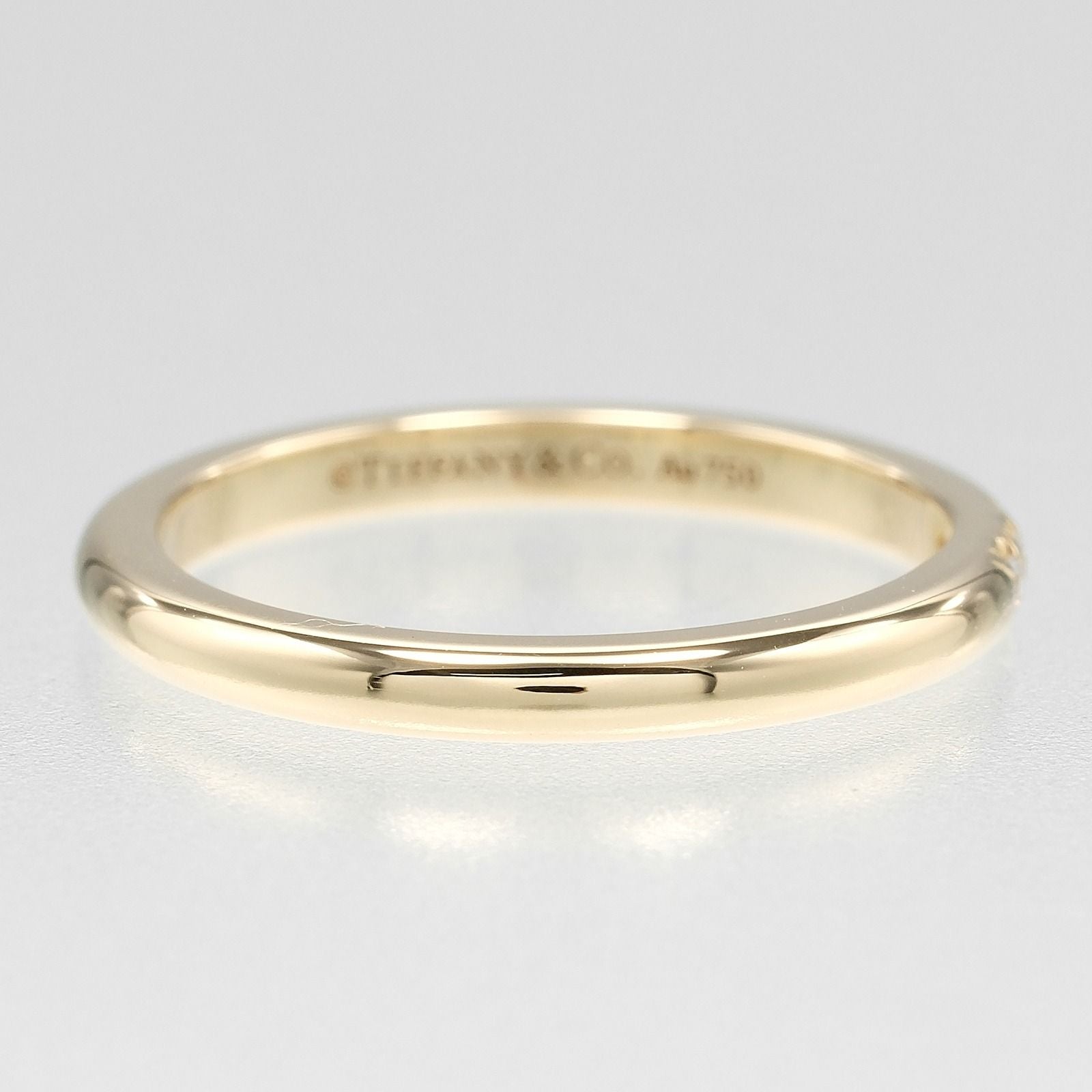 Tiffany & Co Forever Classic Band 18k Yellow Gold Diamond Ring — view 7