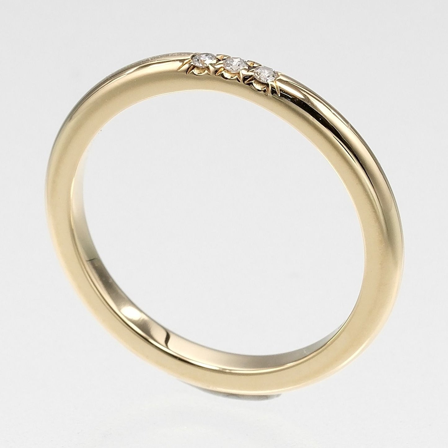 Tiffany & Co Forever Classic Band 18k Yellow Gold Diamond Ring — view 3