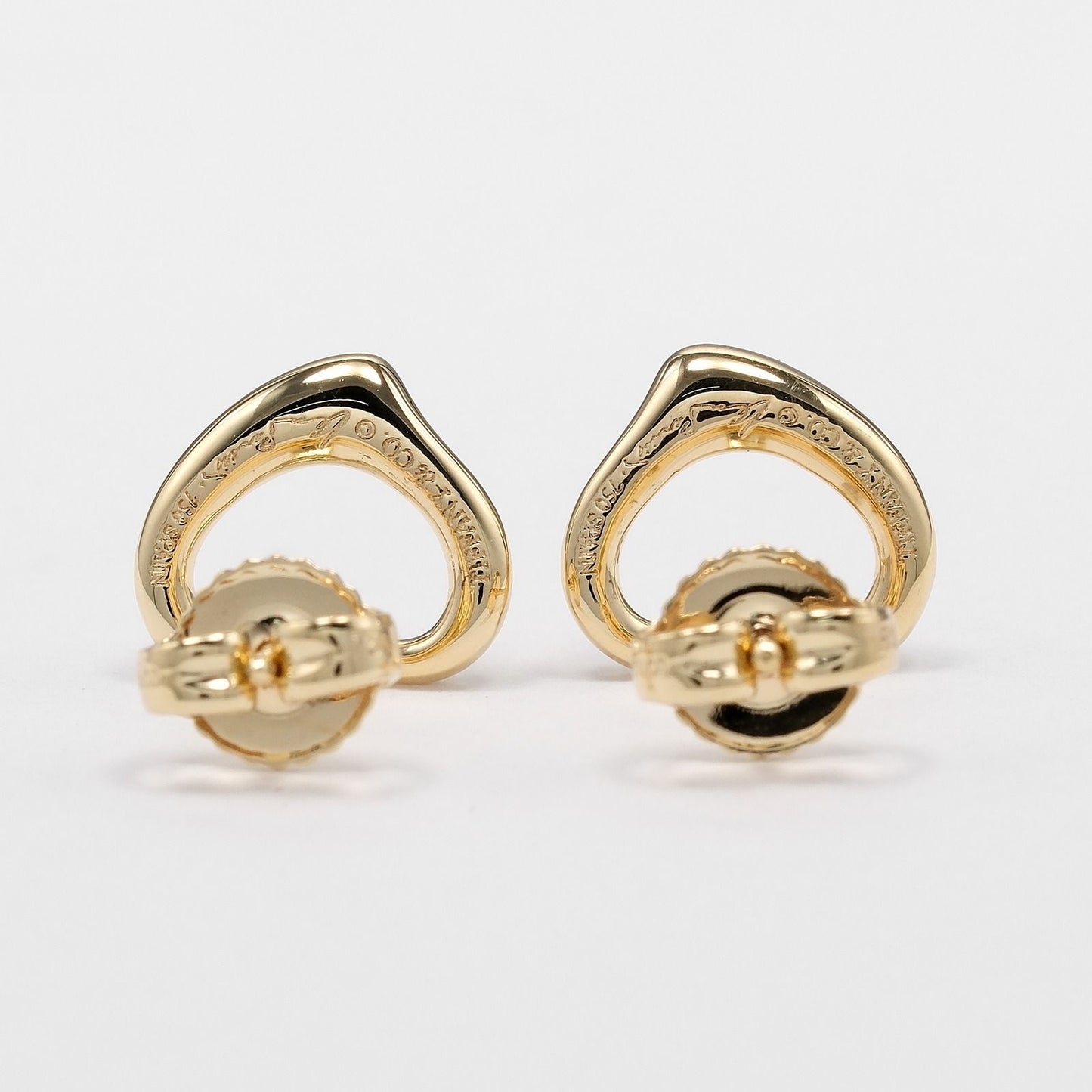 Tiffany & Co Open Heart 18k Yellow Gold Earrings — view 5