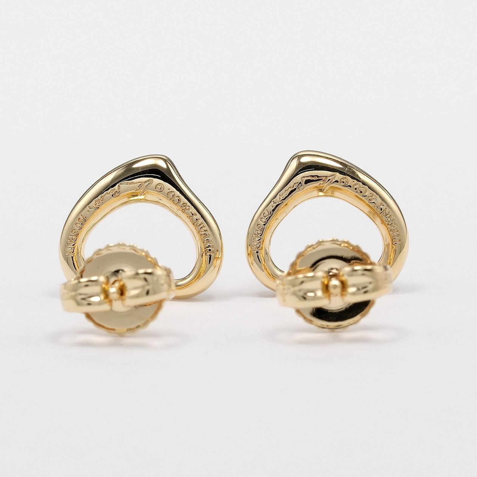 Tiffany & Co Open Heart 18k Yellow Gold Earrings — view 5