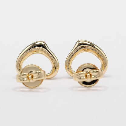 Tiffany & Co Open Heart 18k Yellow Gold Earrings — view 5
