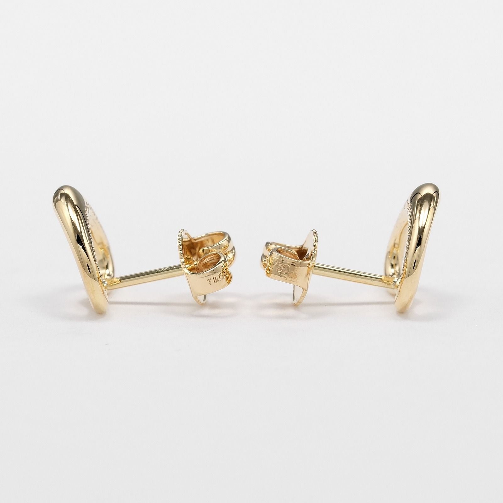 Tiffany & Co Open Heart 18k Yellow Gold Earrings — view 6