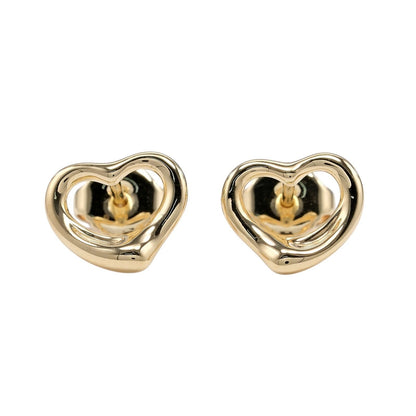 Tiffany & Co Open Heart 18k Yellow Gold Earrings
