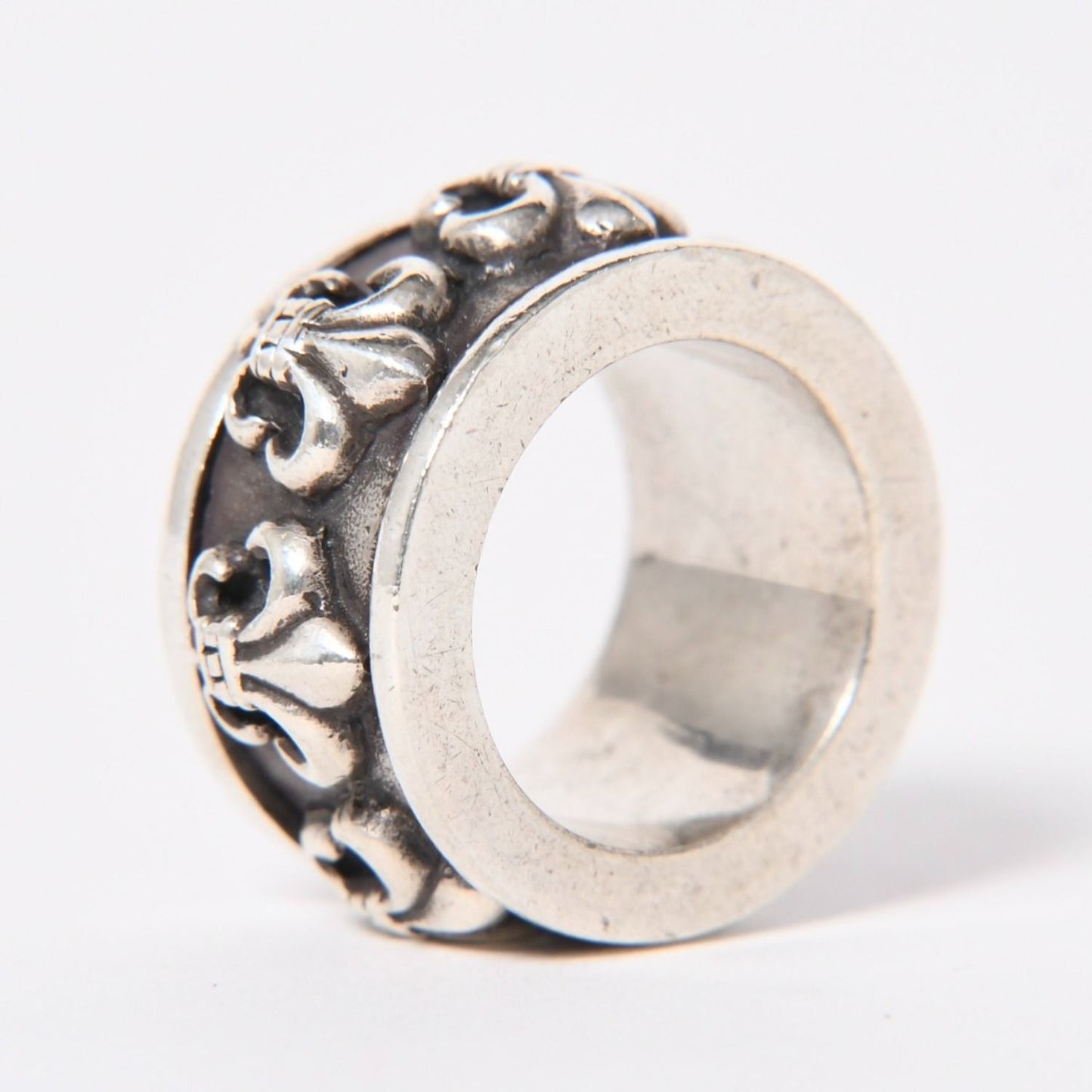 Chrome Hearts Spinner BS Flare Ring Lily Crest 925 Sterling Silver — view 6