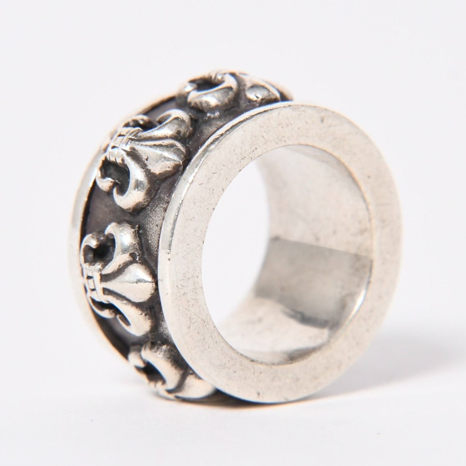 Chrome Hearts Spinner BS Flare Ring Lily Crest 925 Sterling Silver — view 6