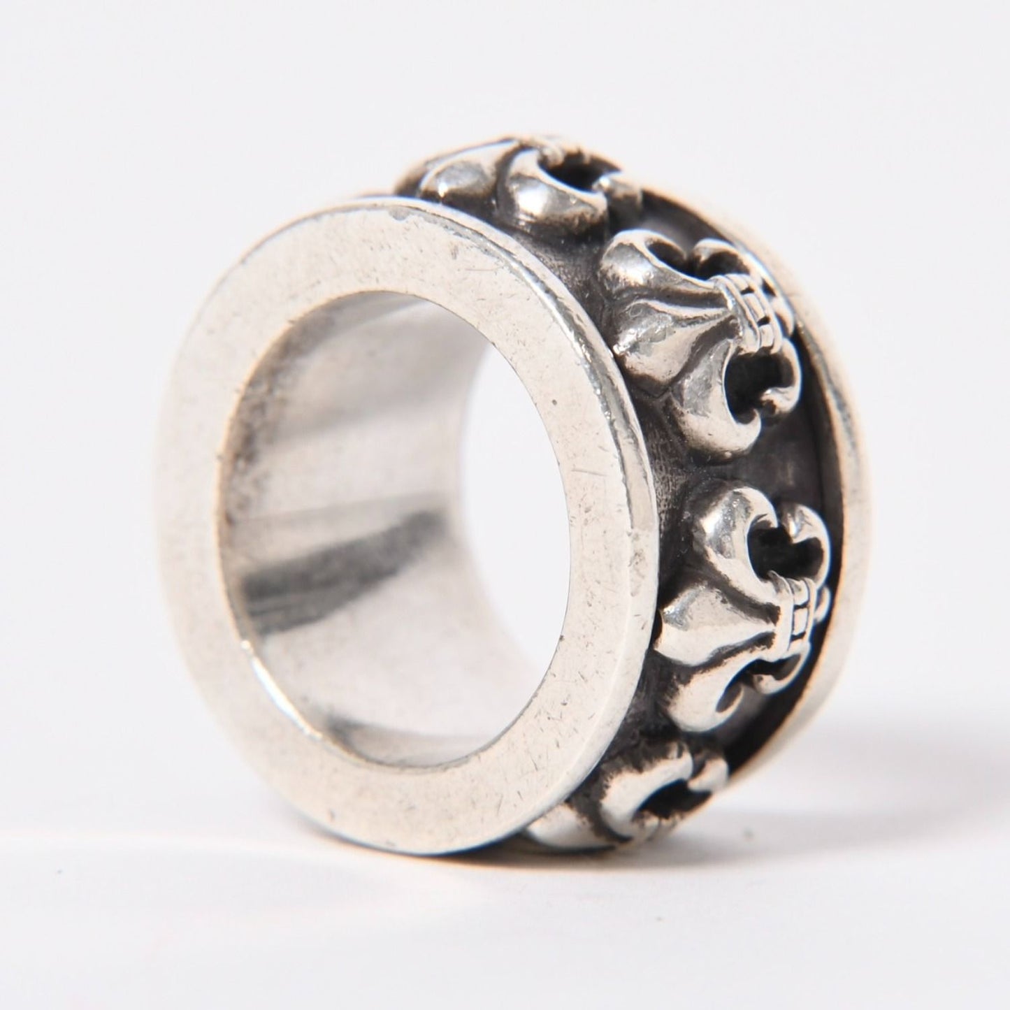 Chrome Hearts Spinner BS Flare Ring Lily Crest 925 Sterling Silver — view 7