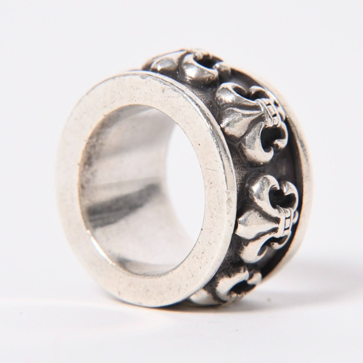 Chrome Hearts Spinner BS Flare Ring Lily Crest 925 Sterling Silver — view 7