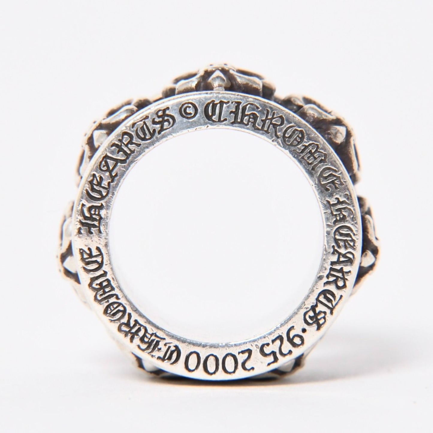 Chrome Hearts Spinner BS Flare Ring Lily Crest 925 Sterling Silver — view 5