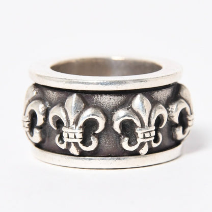 Chrome Hearts Spinner BS Flare Ring Lily Crest 925 Sterling Silver — view 2