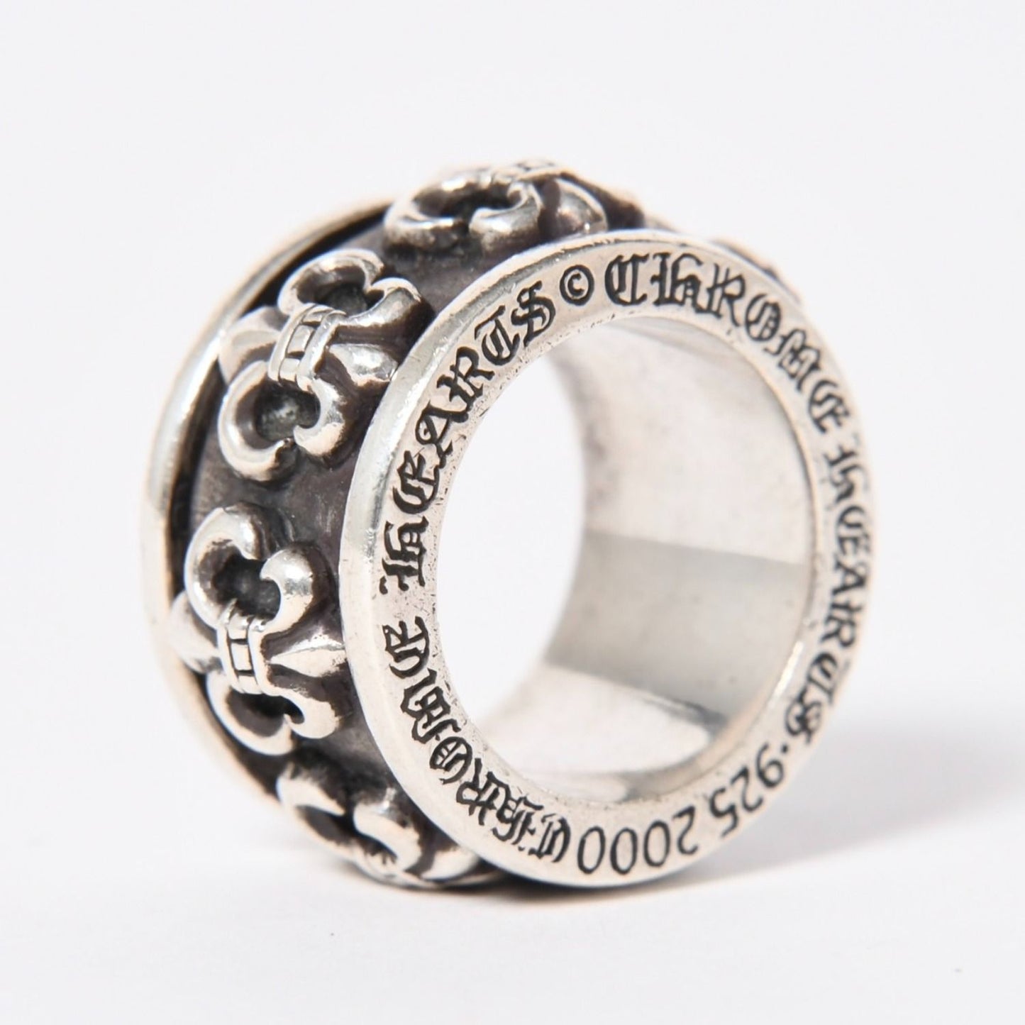 Chrome Hearts Spinner BS Flare Ring Lily Crest 925 Sterling Silver — view 4