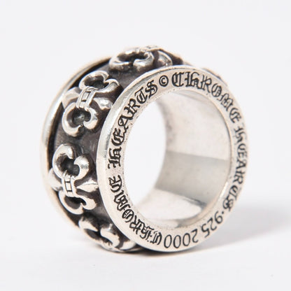 Chrome Hearts Spinner BS Flare Ring Lily Crest 925 Sterling Silver — view 4