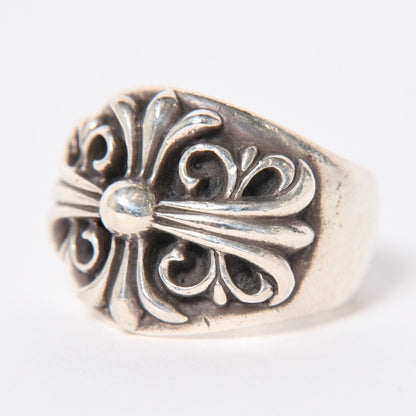 Chrome Hearts Keeper Ring Floral Arabesque Pattern 925 Sterling Silver — view 5